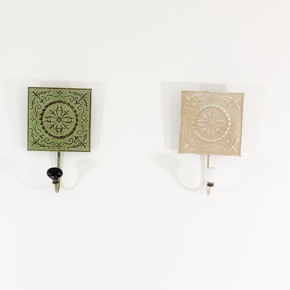 Other - Tin Ceramic Wall Hooks